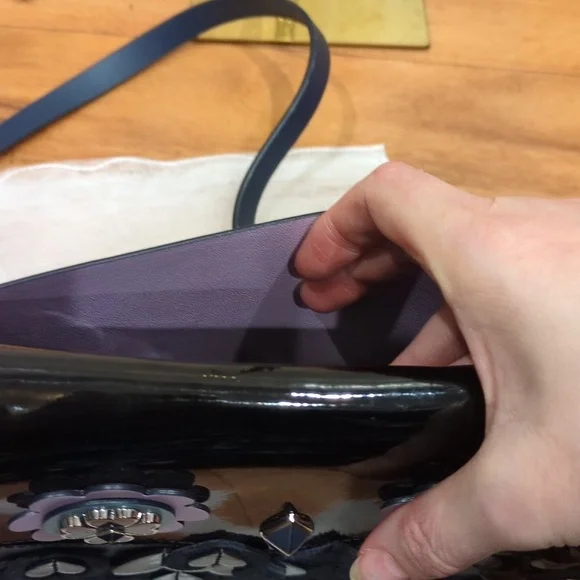 Kate Spade NWOT Zibbi Owl Navy ๐ Novelty Medium Flap Shoulder Crossbody Purse - Picture 15 of 15